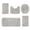 Gray#6, variant on 5-Piece Solid Color Bathroom Rug Set Soft Longhair Velvet Fleece Water Absorbent Non-Slip Backing Machine Washable Includes Toilet Mat Bath Mats