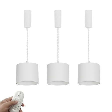 

FSLiving 3.2 Ft Adjusted Cord Without Tools H-Type Tracking Light Stepless Dimming Remote Control 12W LED Spot Light Cylindrical White Metal Shade Hanging Light for Corridor Office(No Track)-3 Pack