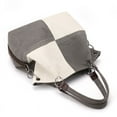 thumbnail image 4 of Bolso de lona informal para mujer, bolso cruzado portátil de moda, bolso de hombro con costuras de moda en contraste de color, bolso para mujer, 4 of 6