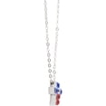 thumbnail image 5 of God Bless - 16" - 18" Rhodium Plated Crystal Necklace, 5 of 7
