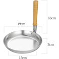 thumbnail image 2 of Sartén de pie TUNC Mango de madera 19 cm plateado Utensilios de cocina Cacerola para cocinar filete Jamón Panqueques, 2 of 5