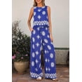 thumbnail image 3 of PRETTYGARDEN Women's Summer 2 Piece Lounge Sets Boho Floral Tank Tops Flowy Wide Peg Pants Travel Beach Vacation Outfits, 3 of 10