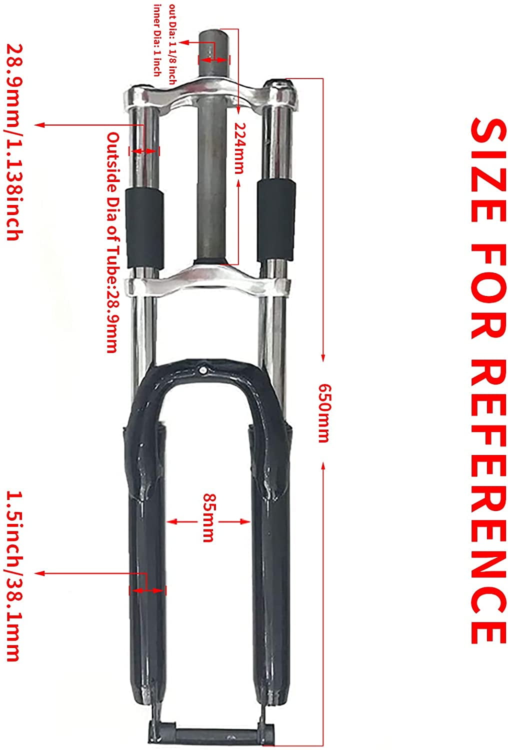 Buy CDHPOWER 26in Bike Suspension Fork for Sport and 1 1/8 Headset