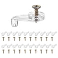 thumbnail image 1 of Uxcell Paquete de 50 Clips de Retención de Vidrio con Tornillo Cilíndrico de 4 mm para Gabinete Marrón, 1 of 5