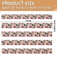 thumbnail image 3 of 5 Rolls Christmas Ribbon 1.5 inch Wide Decorative Ribbon for Gift Wrapping and Holiday Decorations Red and Blacks Holly Leaves, 3 of 7