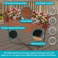 thumbnail image 4 of Sunnydaze 24.25" x 7" x 23.5" Brown Acacia Wood Rectangular Raised Garden Bed with Legs, 4 of 8