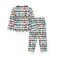 thumbnail image 2 of Uemuo Funny Transport Pattern Womens Pajama Sets,PJ Set for Women,Pajamas for Women Logo,Long Sleeve Pajama Set for Women,Soft Long Sleeve Top With Pants-Large, 2 of 9