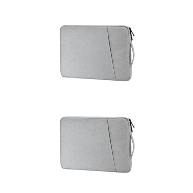 Bearachild Bolsa de transporte anticaída para computadora portátil Estuche con cierre de cremallera para computadora portátil Gris 14 pulgadas 2Conjunto