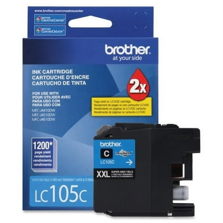 UPC: 0012502633495 | Brother Genuine LC105C Super High Yield Cyan Printer Ink Cartridge