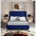 thumbnail image 5 of Meridian Furniture Aiden Velvet Queen Bed-Color:Navy Velvet,Style:Contemporary, 5 of 8