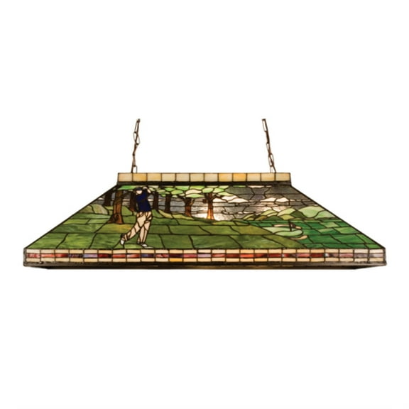 Meyda Tiffany 28810 Golf 3 Light 39" Wide Billiard Chandelier - MultiColor