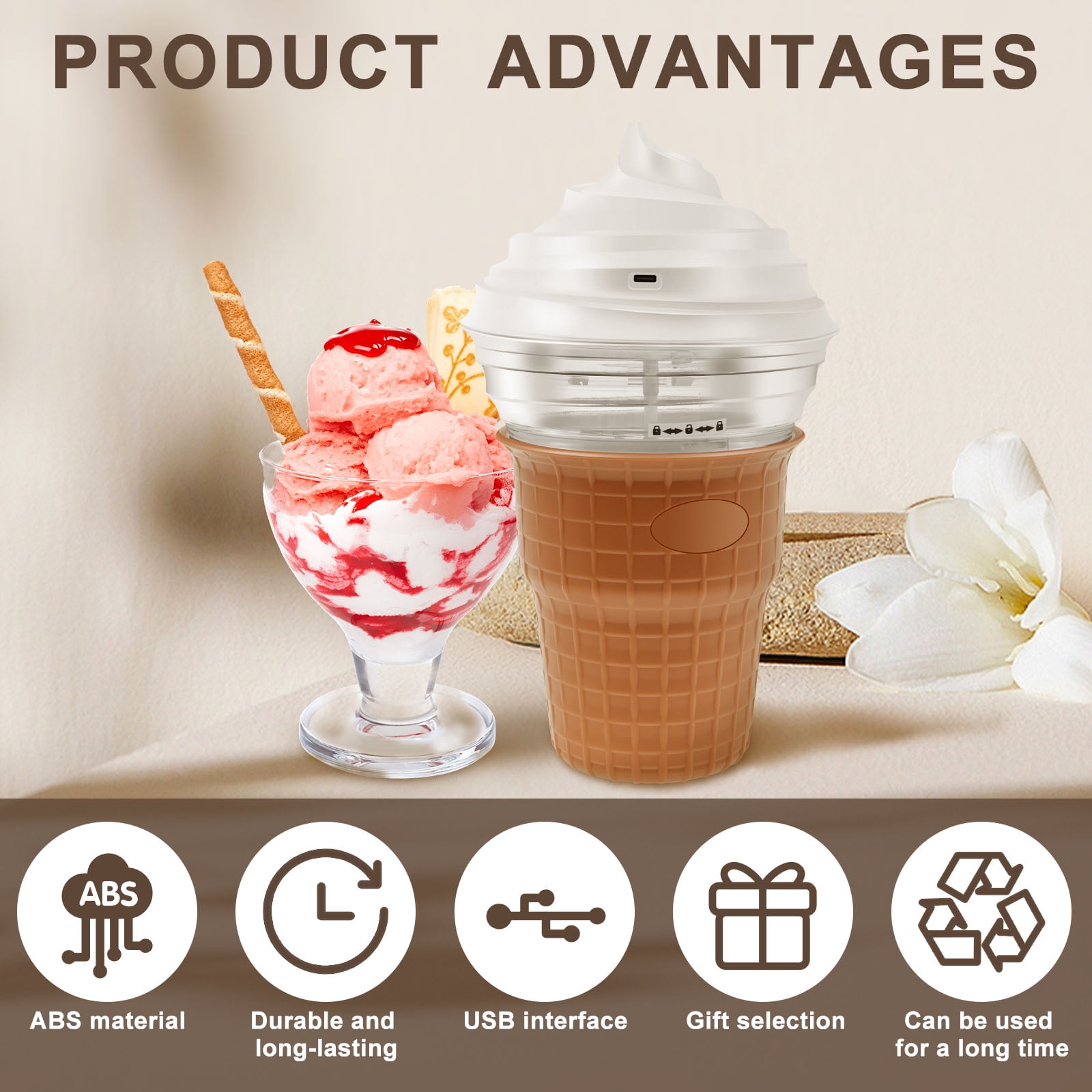 Keyohome Ice Cream Maker Homemade Ice Cream Machine with 30 Recipes Mini Digital Frozen Dessert Maker for Ice Cream Gelato Sorbet Frozen Yogurt