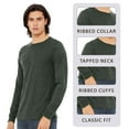 thumbnail image 3 of BELLA+CANVAS Men’s Heavyweight Long Sleeve T-Shirt 52/48 Ring-Spun Cotton/Polyester Crewneck Heavy Casual Tee (Heather-Maroon+Heather-French-Vanilla 2 Pack, 3XL), 3 of 7