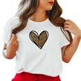 thumbnail image 3 of WILLBEST T-Shirts pour Femmes Valentines Day Imprimé Manches Courtes Col Rond T-Shirt Haut, 3 of 3