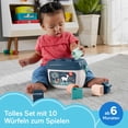 thumbnail image 3 of Fisher-Price Juguete apilable Primeros bloques para bebé, juego de 10 formas para clasificar juegos para bebés a partir de 6 meses, Navy Fawn, 3 of 5