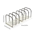 thumbnail image 6 of tegongse Desktop File Organizers Metal Wire Magazine Stand Bookshelf for Desk 6 Slot File Sorter Organizers Rack 14.5x5.7x5.3Inch, 6 of 15