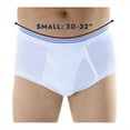 thumbnail image 4 of 3-Pack Men's White Classic Regular Absorbency Washable Reusable Incontinence Briefs Small, 4 of 5