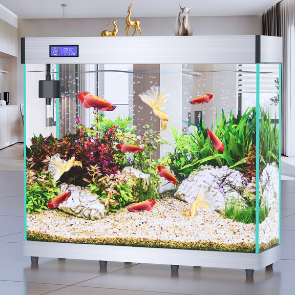 No need to change water in a large fish tank can be used as a screen partition 106gal (Silver)