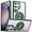 Green, variant on Phone Case for Samsung S24 Ultra Case Clear with Ring Holder Magnetic Fit Wireless Charger, Pink Shockproof Samsung Galaxy S24 Ultra Case with Kickstand Cover Slim (Blue)