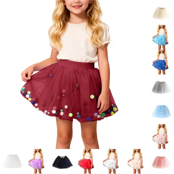 Bigetiay Kids Girls Dance Party Ballet Skirt, Halloween Performance Skirt, Size 2-3 Years