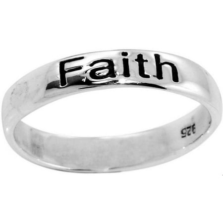 Ring-Faith Hope Love-Oxidized-Style 807-(Sterling Silver)-Size 5