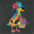 thumbnail image 2 of TBS 12x12 Black Ornate Wood Framed with Double Matting Museum Art Print Titled - Duck IN DARK GRAY, 2 of 4