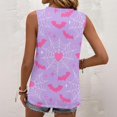 thumbnail image 3 of Bbyeadc Halloween Tank Tops for Women Square Neck Spider Web Print Casual Relax Fit Camisole for Fall Street Halloween Daily Wear,Purple(XL), 3 of 3