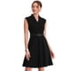 thumbnail image 1 of Vestido Elegante Allegra K Sin Mangas con cuello Dividido Negro L, 1 of 6