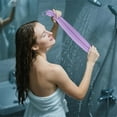 thumbnail image 4 of Extended Length Exfoliating Back Scrubber Washcloth for Cleansing Shower and Bath Stretchable Nylon Scrub Towel with Convenient Pull Strap, 4 of 4
