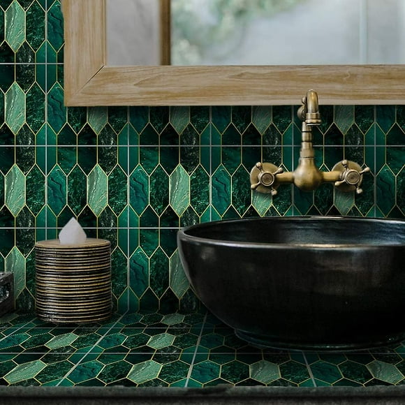 to take off and restick like mosaic tiles for wall and floor tiles, splashback, interior decoration, kitchen, bathroom, 20 x 20 cm, mosaic stickers, g