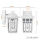 thumbnail image 4 of Lámpara de pared exterior Darkaway impermeable de aluminio blanco, 4 of 8