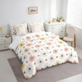 thumbnail image 3 of Manfei Country Floral 7-Piece Bedding Comforter Set,Rustic Botanical King Bedding SetsColorful Daisy Flower Bed Sheets For Kids,Breathable Home Decor Reversible, 3 of 8