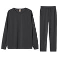 thumbnail image 2 of BLOCLOALO 2 Piece Lounge Set Long Sleeve Pullover Sweatshirts Solid Color Sweater Casual Suit Sportswear Trousers Sweatpants and Sweatshirt Set Pullover Crewneck Sweaters Comfortable Sets Dark Grey Xl, 2 of 4