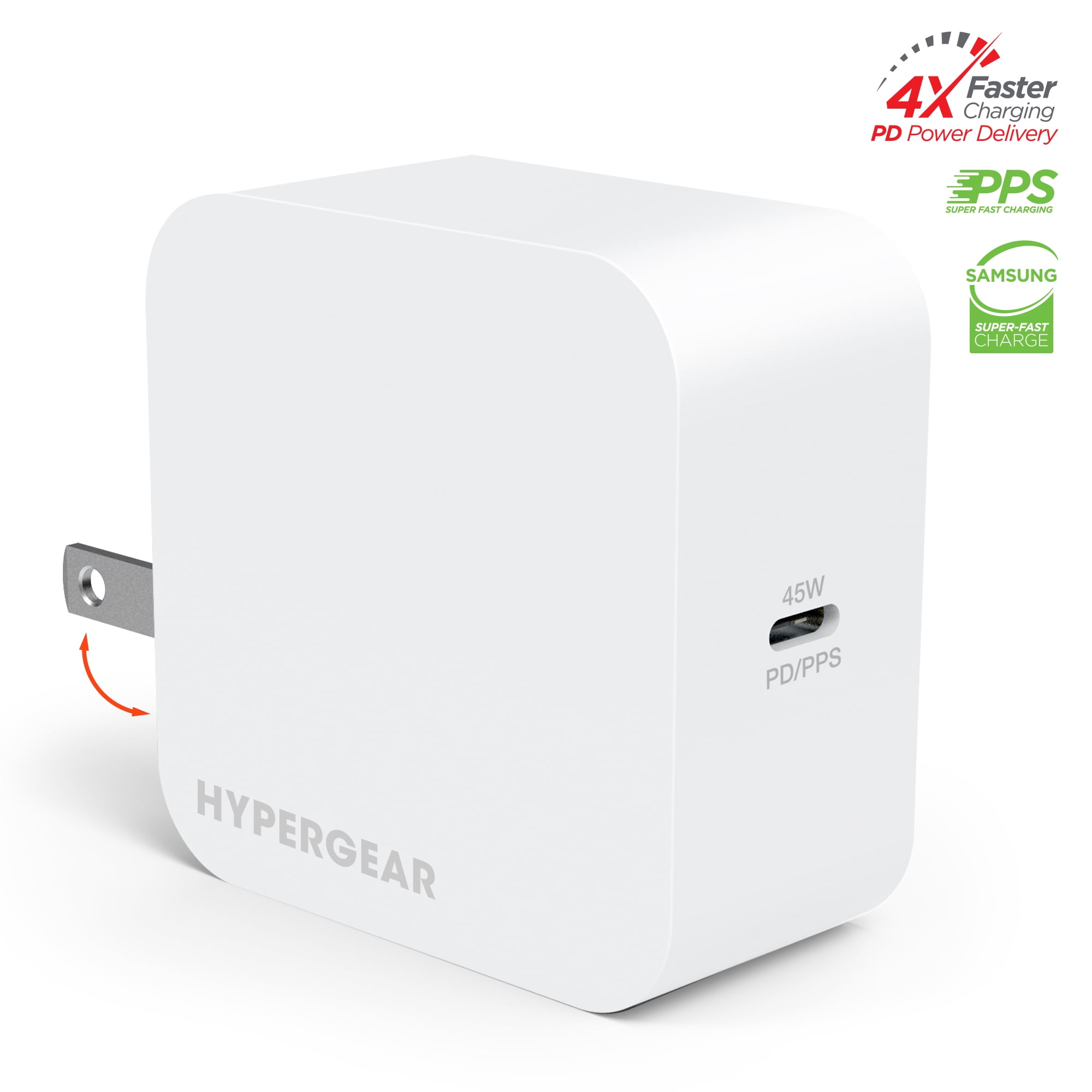 Hypergear PD45W USBC wall Charger White