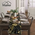 thumbnail image 3 of Golden Leaves Black Background Table Runner for Dining Table Wedding Decoration Tablecloth Home Party Decor Table Cover, 3 of 4