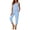 ZA-Light Blue-frostluinai 2 piece set women, variant on Frostluinai Womens Summer 2 Piece Sets Square Neck Sleeveless Crop Tank Tops Capris Jogger Pants Matching Sets Travel Outfits with Pocket Brown XL