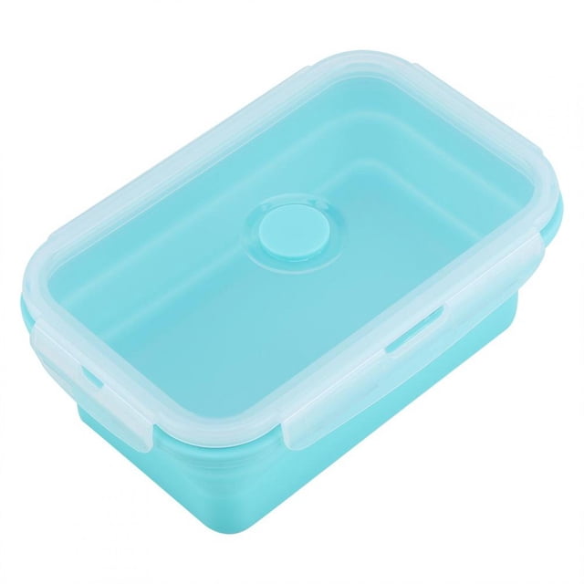 4 tama?os de silicona plegable portátil lonchera bento cajas ecológicas plegable contenedor de alimentos fiambrera 350/500/800/1200 ml (verde 1200 ml) EOTVIA No