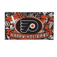 thumbnail image 2 of Philadelphia Flyers 28" x 16" Happy Holidays Christmas Turf Door Mat, 2 of 3