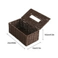 thumbnail image 2 of zanvin Storage & Organization Rattan Tissue Box Cover Hand Woven Facial Napkin Holder Rectangular Rattan Tissue Box Cover Wicker Tissue Box Holder Tissue Box, 2 of 6
