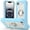 Blue+White, variant on for iPhone 16e/17e Case with Ring Stand, Heavy Duty Military Grade Rugged Shockproof Silicone Rubber Magnetic Kickstand Holder Case for Women Girls For iPhone 16e/17e, Rosegold