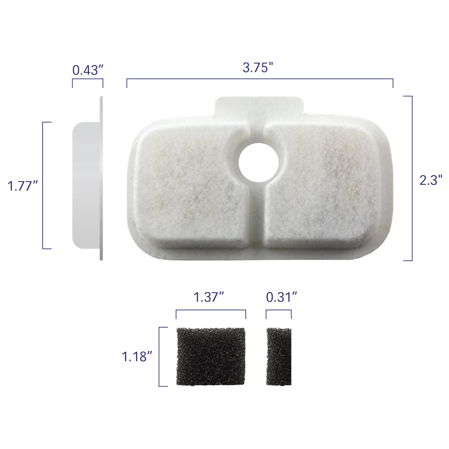 PET STANDARD Ersatzfilter & Vorfilterschwämme 8+4 Stück – Kompatibel Mit Petlibro 1,5L Trinkbrunnen