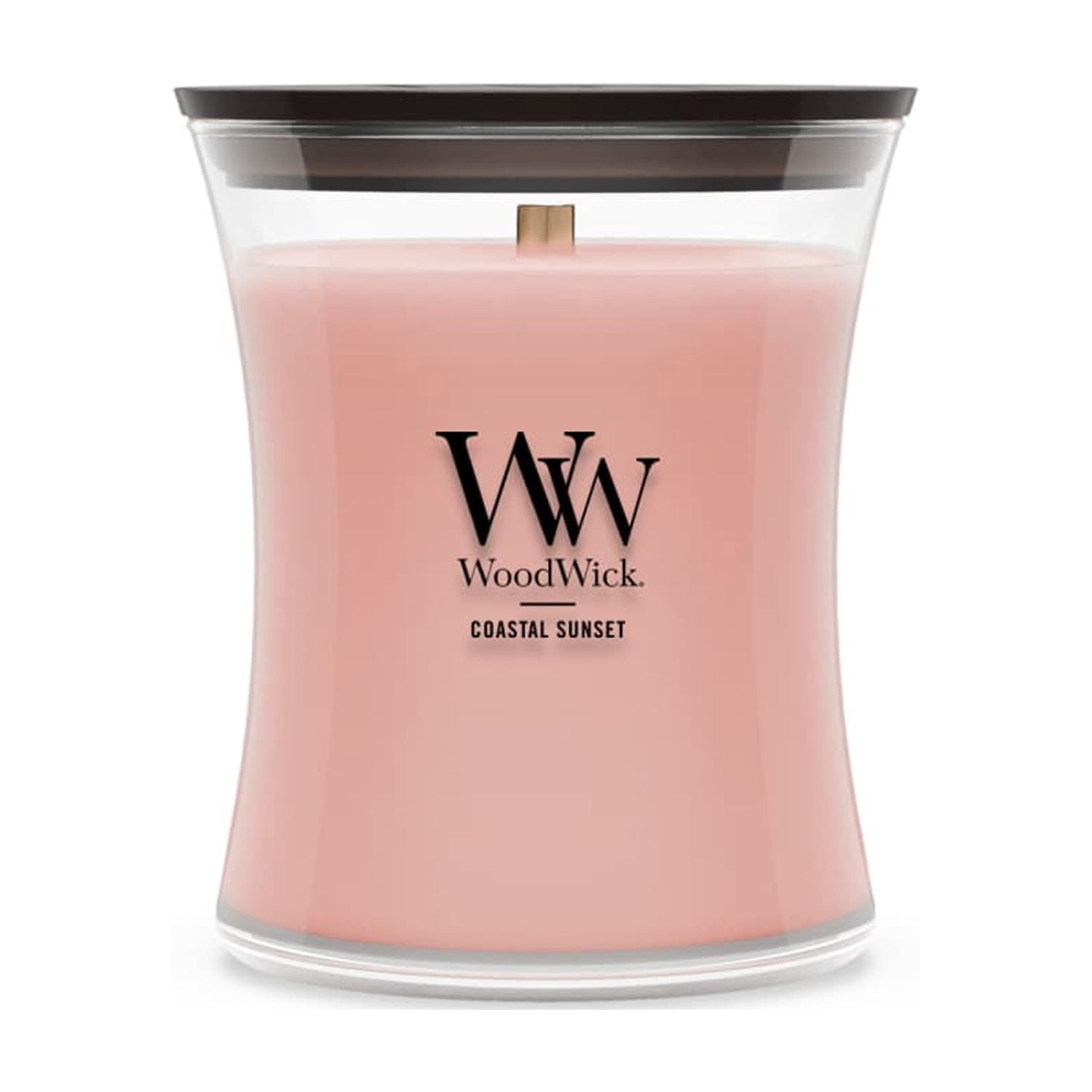 (2 pack) WoodWick Medium Hourglass Scented Candle, Coastal Sunset, 9.7 oz