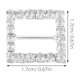 thumbnail image 5 of 10 Uds. Deslizadores de hebilla de cinta con tachuelas de diamantes de imitación en forma cuadrada para manualidades DIY, regalo de boda (plata), 5 of 6