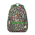 thumbnail image 1 of Bright Floral Print Student Backpack Lightweight, Multifunctional School Backpack with Romantic Rose and Peony Pattern, Adjustable Strap, Perfect for Everyday Use, 1 of 4