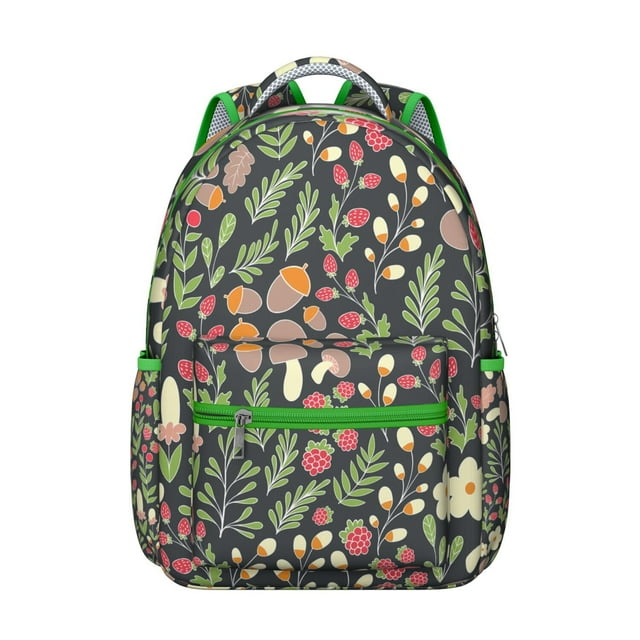 Bright Floral Print Student Backpack Lightweight, Multifunctional School Backpack with Romantic Rose and Peony Pattern, Adjustable Strap, Perfect for Everyday Use