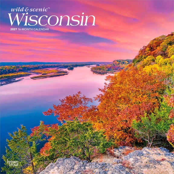 Wisconsin Wild & Scenic | 2027 12x24" (Hanging) Wall Calendar | Plastic-Free