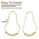 thumbnail image 4 of 12Pcs Ganchos para Cortina de Ducha, Anillos Deslizantes de Metal con Bolas Rodantes, Oro, 4 of 6