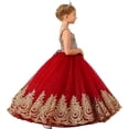thumbnail image 2 of Drtj 2-14T Kids Teens Flower Girl Dresses Wedding Pageant Dresses Tulle Applique Prom Ball Gowns, 2 of 8