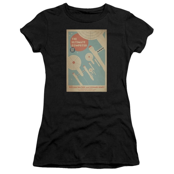 Star Trek Tos Episode 53 Junior Women's Sheer T-Shirt Black