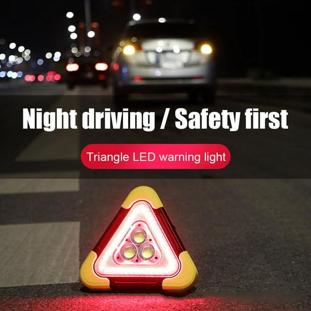 Triangle Flashing LED Work Light Car Road Emergency Warning Lamp Roadside  S7J4